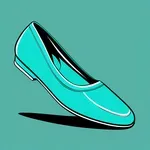 comfortable teal flats image